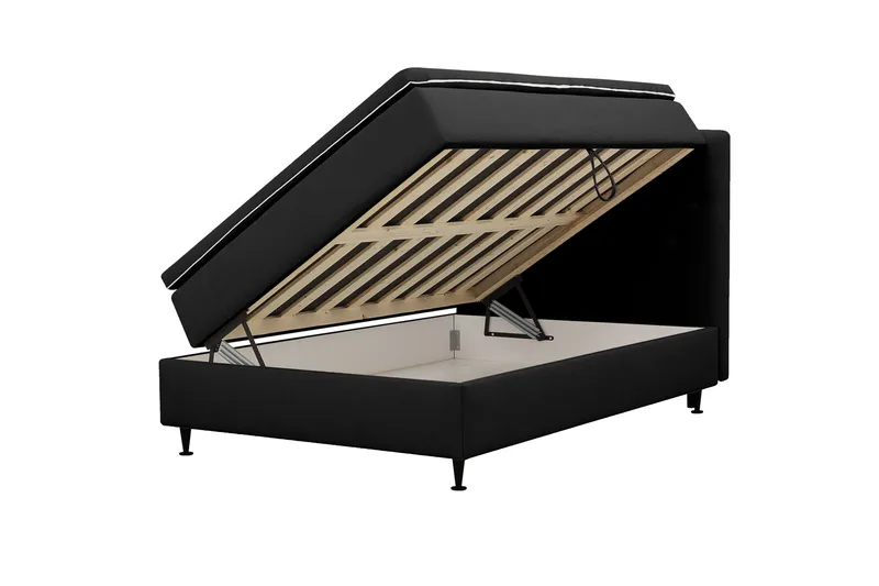 HVILA Plus Komplett Sängpaket med Förvaring 140x200 cm - Antracit - Möbler - Säng - Kontinentalsäng