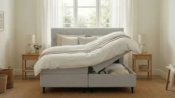 HVILA Plus Komplett Sängpaket med Förvaring 180x200 cm - Grå - Möbler - Säng - Komplett sängpaket