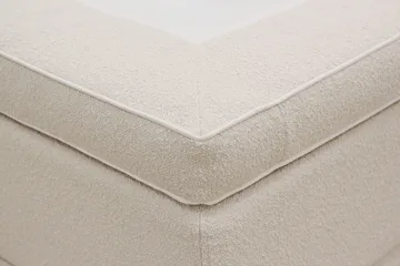 HVILA Premium Komplett Sängpaket 180x200 cm Kontinentalsäng med Sänggavel - Ljusbeige Bouclé - Möbler - Säng - Komplett sängpaket