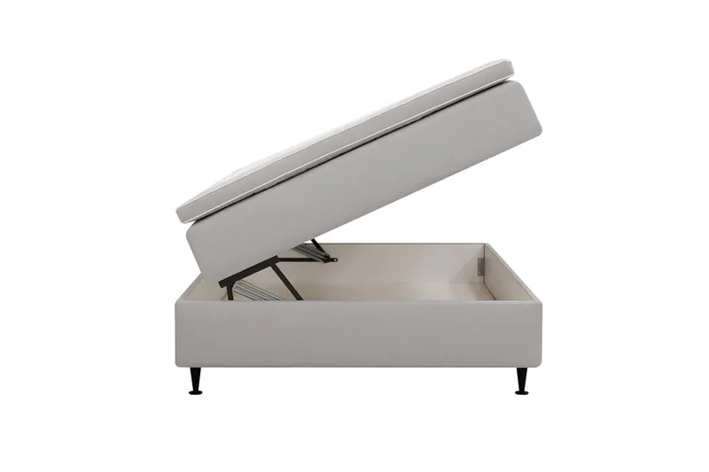 HVILA Plus Kontinentalsäng med Förvaring 140x200 cm - Grå - Möbler - Säng - Komplett sängpaket