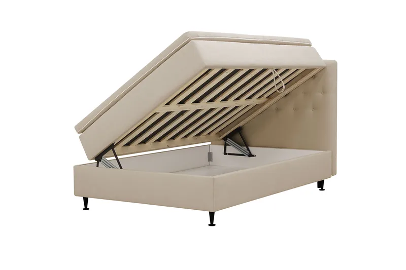 HVILA Plus Komplett Sängpaket med Förvaring 140x200 cm - Beige - Möbler - Säng - Kontinentalsäng