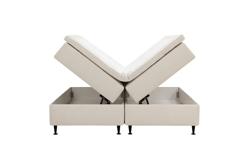 HVILA Plus Kontinentalsäng med Förvaring 160x200 cm - Ljusbeige - Möbler - Säng - Kontinentalsäng
