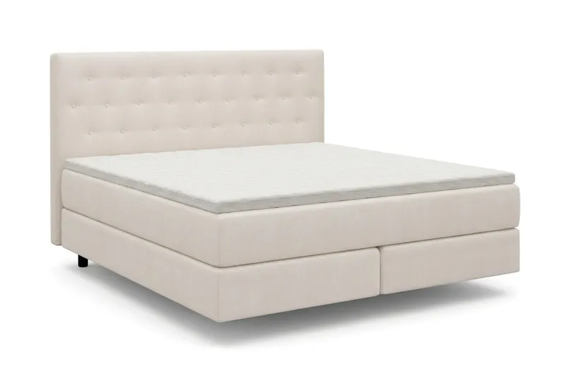 HVILA Premium Sängpaket Kontinentalsäng 180x200 cm med svävande effekt inkl. Bäddmadrass i Polyeterskum Mjuk/Medium med Tvättbar klädsel - Mjuk/Medium - Möbler - Säng - Komplett sängpaket