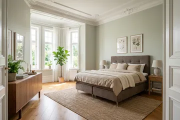HVILA Premium Komplett Sängpaket 160x200 cm Kontinentalsäng med Sänggavel - Brun Tyg - Möbler - Säng - Kontinentalsäng