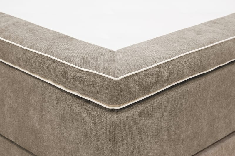 HVILA Premium Komplett Sängpaket 180x200 cm Kontinentalsäng med Sänggavel - Ljusbrun Tyg - Möbler - Säng - Kontinentalsäng