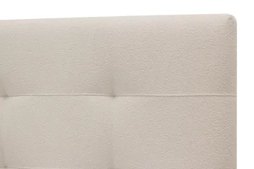 HVILA Premium Komplett Sängpaket 180x200 cm Kontinentalsäng med Sänggavel - Ljusbeige Bouclé - Möbler - Säng - Komplett sängpaket