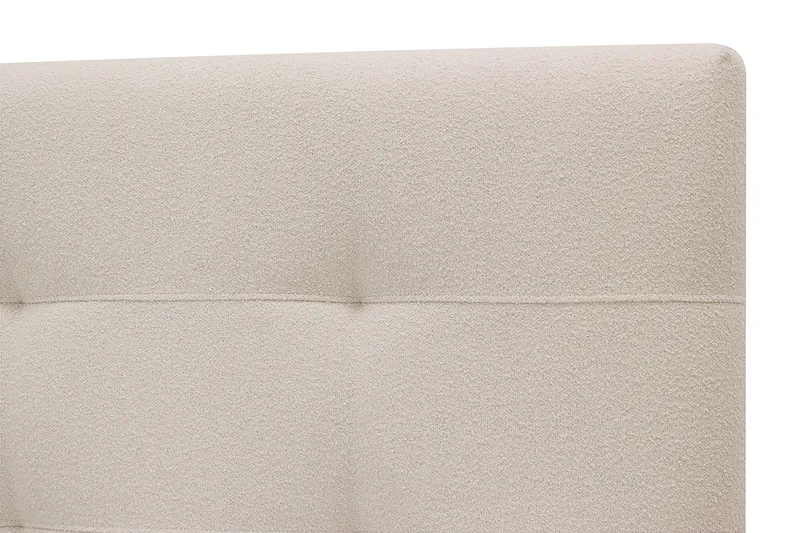 HVILA Premium Komplett Sängpaket 160x200 cm Kontinentalsäng med Sänggavel - Ljusbeige Bouclé - Möbler - Säng - Kontinentalsäng