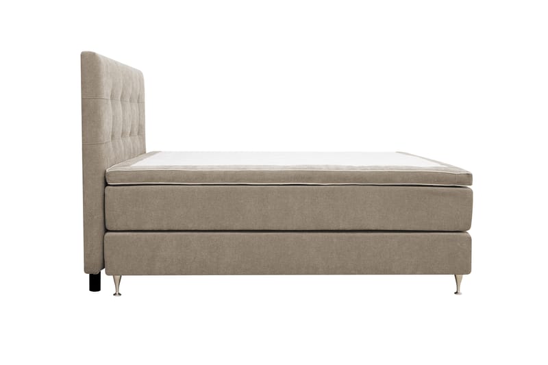 HVILA Premium Komplett Sängpaket 180x200 cm Kontinentalsäng med Sänggavel - Ljusbrun Tyg - Möbler - Säng - Kontinentalsäng