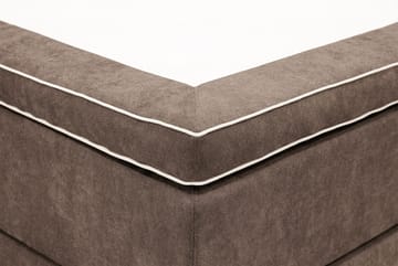 HVILA Premium Komplett Sängpaket 160x200 cm Kontinentalsäng med Sänggavel - Brun Tyg - Möbler - Säng - Kontinentalsäng