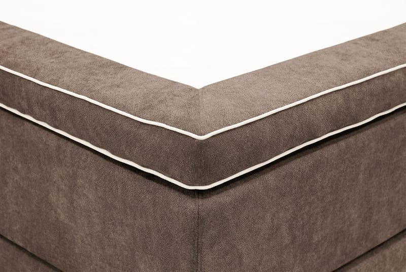 HVILA Premium Komplett Sängpaket 160x200 cm Kontinentalsäng med Sänggavel - Brun Tyg - Möbler - Säng - Kontinentalsäng