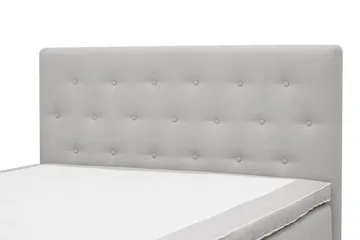 HVILA Plus Komplett Sängpaket – Kontinentalsäng 120x200 cm i Tyg med Förvaring, Sänggavel + Bäddmadrass med Fasthetsgrad Mediumfast - Grå - Möbler - Säng - Komplett sängpaket