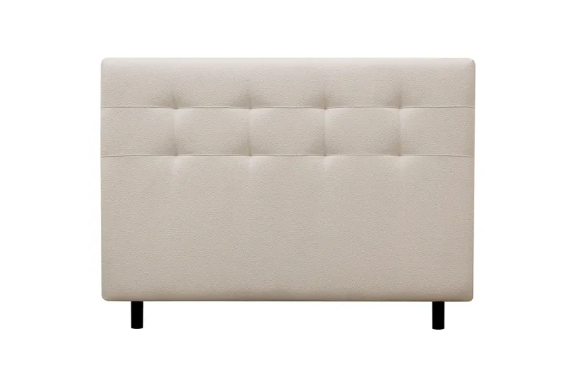 HVILA Premium Komplett Sängpaket 160x200 cm Kontinentalsäng med Sänggavel - Ljusbeige Bouclé - Möbler - Säng - Kontinentalsäng