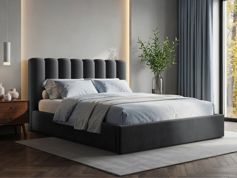 Isvik Sängram med förvaring 180x200 cm - svart - Möbler - Säng - Sängram & sängstomme
