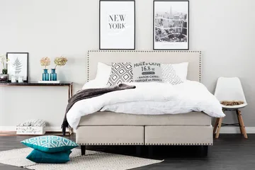 Jolie Komplett Sängpaket 160x200 - Beige - Möbler - Säng - Komplett sängpaket