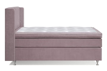 Joluma Komplett Sängpaket – Kontinentalsäng 140x200 cm i Tyg med Sänggavel + Bäddmadrass med Fasthetsgrad Medium - Vintagerose - Möbler - Säng - Komplett sängpaket