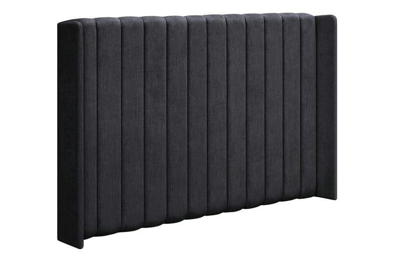 Joluma Komplett Sängpaket – Kontinentalsäng 180x200 cm i Tyg med Sänggavel + Bäddmadrass med Fasthetsgrad Fast/Medium - Svart - Möbler - Säng - Komplett sängpaket