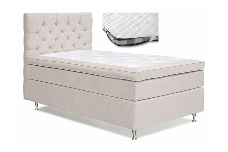 Joluma Sängpaket Fast 120x200 cm + Madrasskydd - (+Fler val) 120x200 cm Ljusbeige - Möbler - Säng - Komplett sängpaket