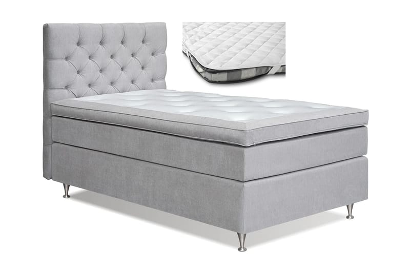 Joluma Sängpaket Medium 120x200 cm + Madrasskydd - (+Fler val) 120x200 cm Ljusgrå - Möbler - Säng - Komplett sängpaket
