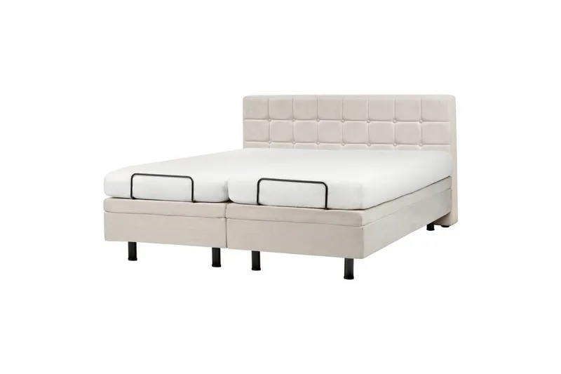 Justerbar säng Duke - Beige, svart, 160x200 cm - Möbler - Säng - Sängram & sängstomme