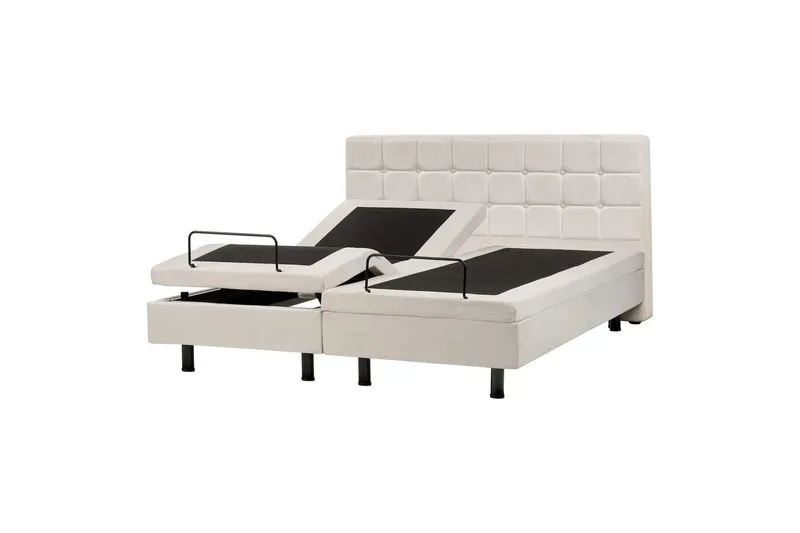 Justerbar säng Duke - Beige, svart, 160x200 cm - Möbler - Säng - Sängram & sängstomme