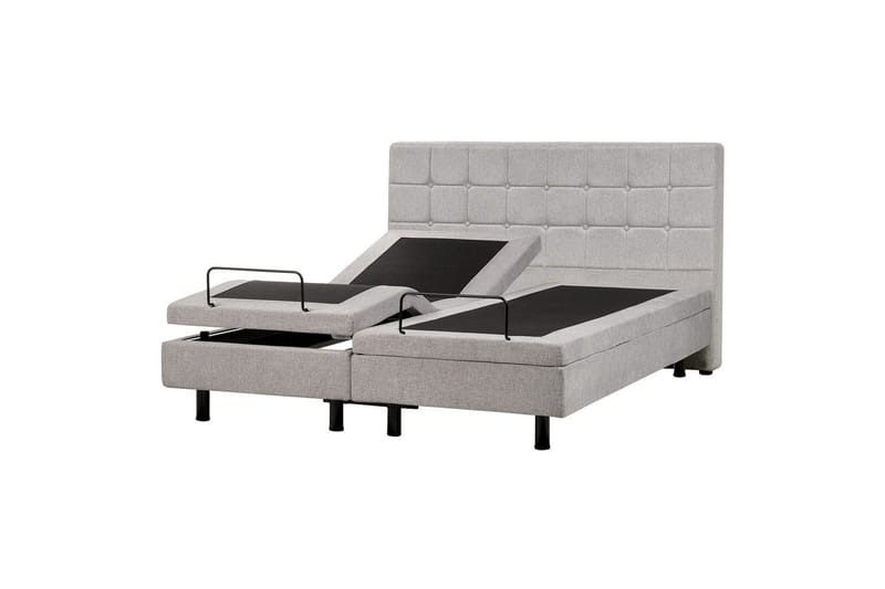 Justerbar säng Duke, Grå, svart, 160x200 cm