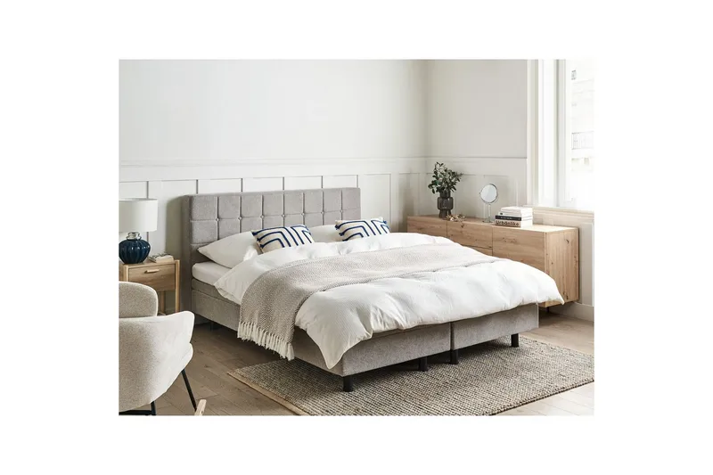 Justerbar säng Duke - Grå, svart, 160x200 cm - Möbler - Säng - Komplett sängpaket