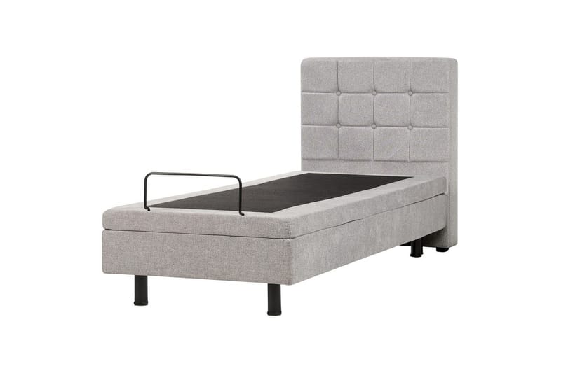 Justerbar säng Duke - Grå, svart, 80x200 cm - Möbler - Säng - Enkelsäng