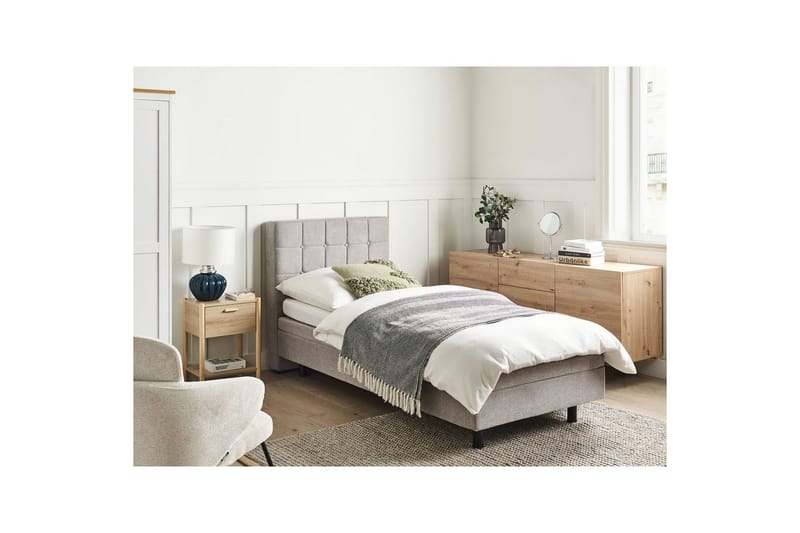 Justerbar säng Duke - Grå, svart, 90x200 cm - Möbler - Säng - Komplett sängpaket
