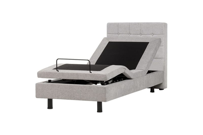 Justerbar säng Duke, Grå, svart, 90x200 cm