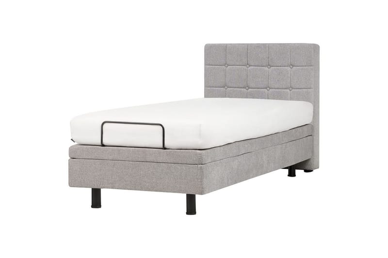 Justerbar säng Duke - Grå, svart, 90x200 cm - Möbler - Säng - Sängram & sängstomme