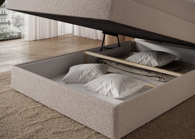 Kasped Sängpaket Kontinentalsäng med förvaring 120x200 cm - svart - Möbler - Säng - Enkelsäng