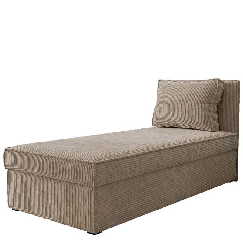 Kelven Liggfåtölj med förvaring 92x205 cm, brun / beige
