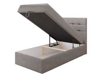 Kleiv Kontinentalsäng med förvaring 100x200 cm - beige - Möbler - Säng - Enkelsäng