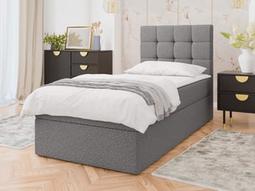 Kleiv Kontinentalsäng med förvaring 100x200 cm - grå - Möbler - Säng - Kontinentalsäng