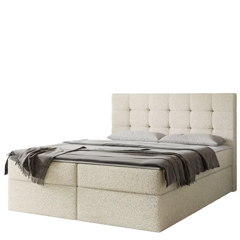 Kleiv Kontinentalsäng med förvaring 140x200 cm - beige - Möbler - Säng - Enkelsäng