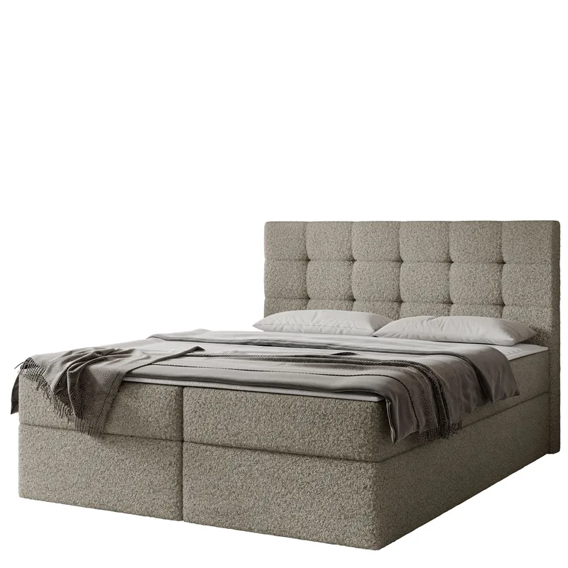 Kleiv Kontinentalsäng med förvaring 140x200 cm - grå - Möbler - Säng - Enkelsäng