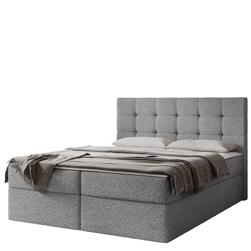 Kleiv Kontinentalsäng med förvaring 160x200 cm - grå - Möbler - Säng - Kontinentalsäng