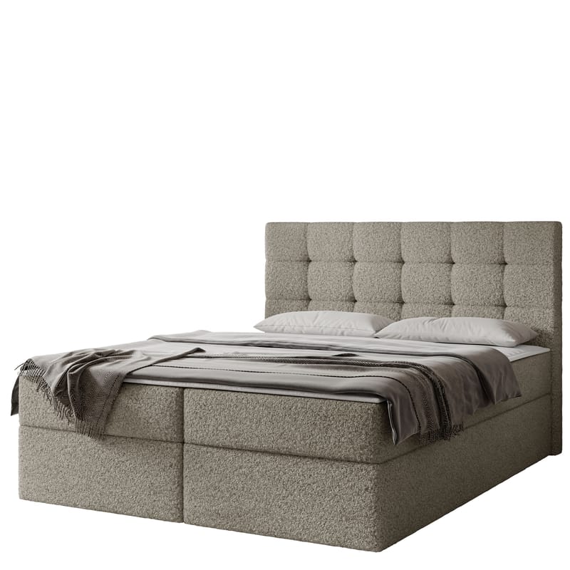 Kleiv Kontinentalsäng med förvaring 160x200 cm - grå - Möbler - Säng - Enkelsäng