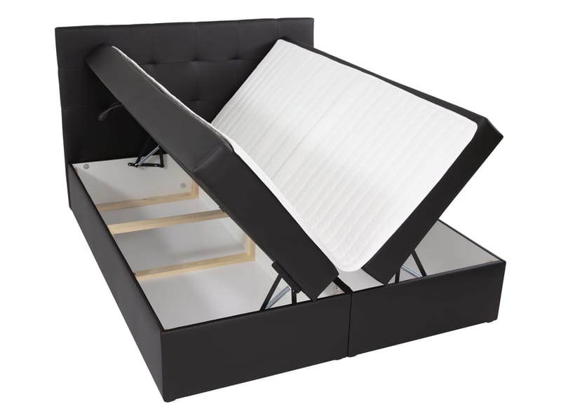 Kleiv Kontinentalsäng med förvaring 180x200 cm - brun - Möbler - Säng - Enkelsäng