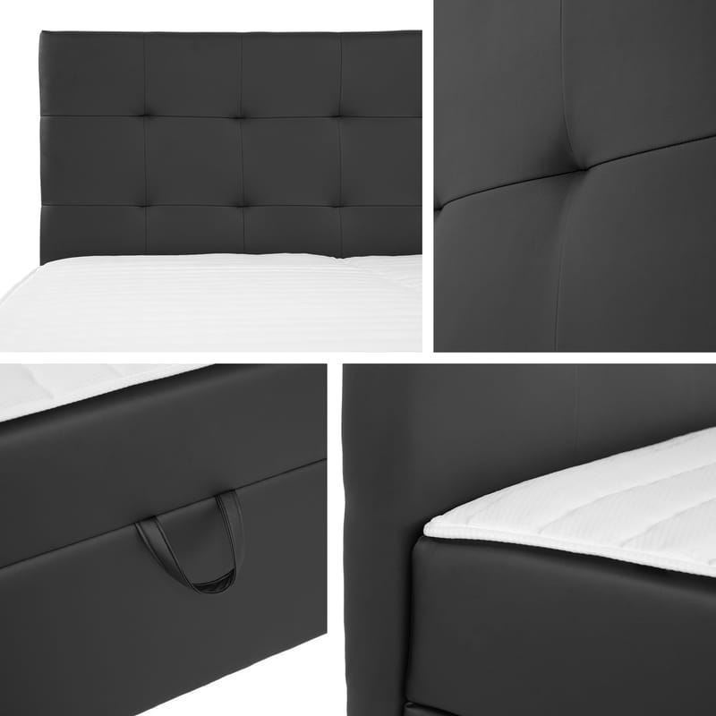 Kleiv Kontinentalsäng med förvaring 180x200 cm - brun - Möbler - Säng - Enkelsäng