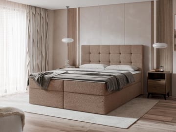 Kleiv Kontinentalsäng med förvaring 180x200 cm - brun - Möbler - Säng - Enkelsäng
