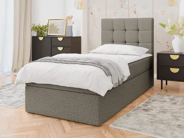 Kleiv Kontinentalsäng med f örvaring 80x200 cm - grå - Möbler - Säng - Enkelsäng