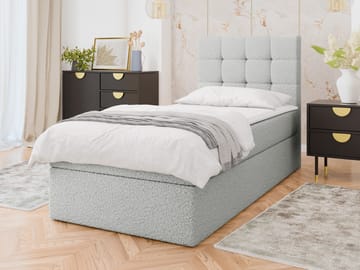 Kleiv Kontinentalsäng med förvaring 80x200 cm - Ljusgrå - Möbler - Säng - Enkelsäng