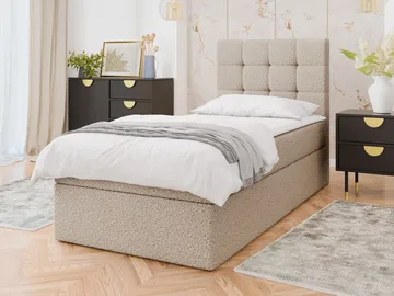 Kleiv Kontinentalsäng med förvaring 90x200 cm - beige - Möbler - Säng - Enkelsäng