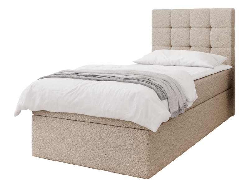 Kleiv Kontinentalsäng med förvaring 90x200 cm, beige