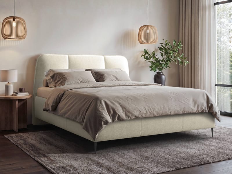 Klyra Sängram med förvaring 160x200 cm - beige - Möbler - Säng - Sängram & sängstomme