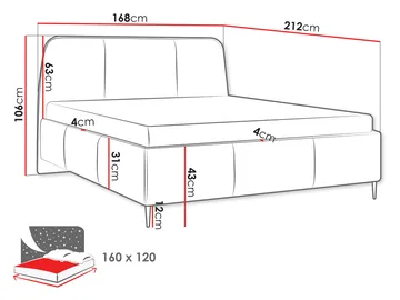 Klyra Sängram med förvaring 160x200 cm - grå - Möbler - Säng - Sängram & sängstomme