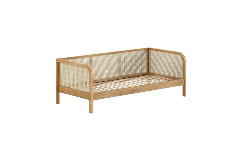 Koj säng 90 x 200 cm Rattan Ek - Möbler - Säng - Himmelsäng