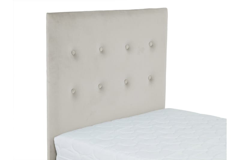 Adeliza Kontinentalsäng 120x200 cm+Panel 60 cm - Grå - Komplett sängpaket