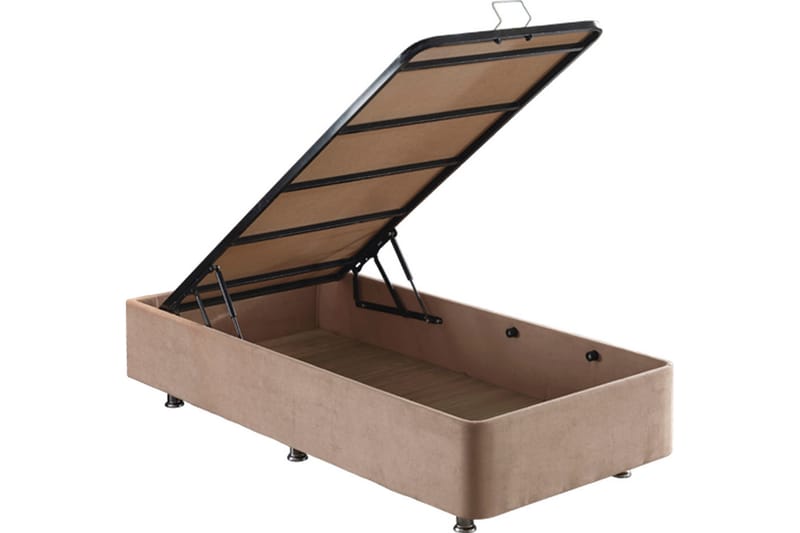 Adilen Kontinentalsäng 100x200 cm - Ljusbrun - Komplett sängpaket - Kontinentalsäng